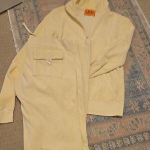 Juicy Couture Light Yellow Track Pants & Jacket Set